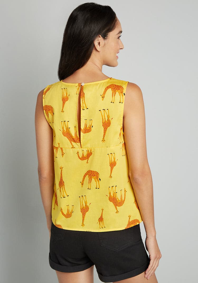 Befitted for Beaming Sleeveless Top