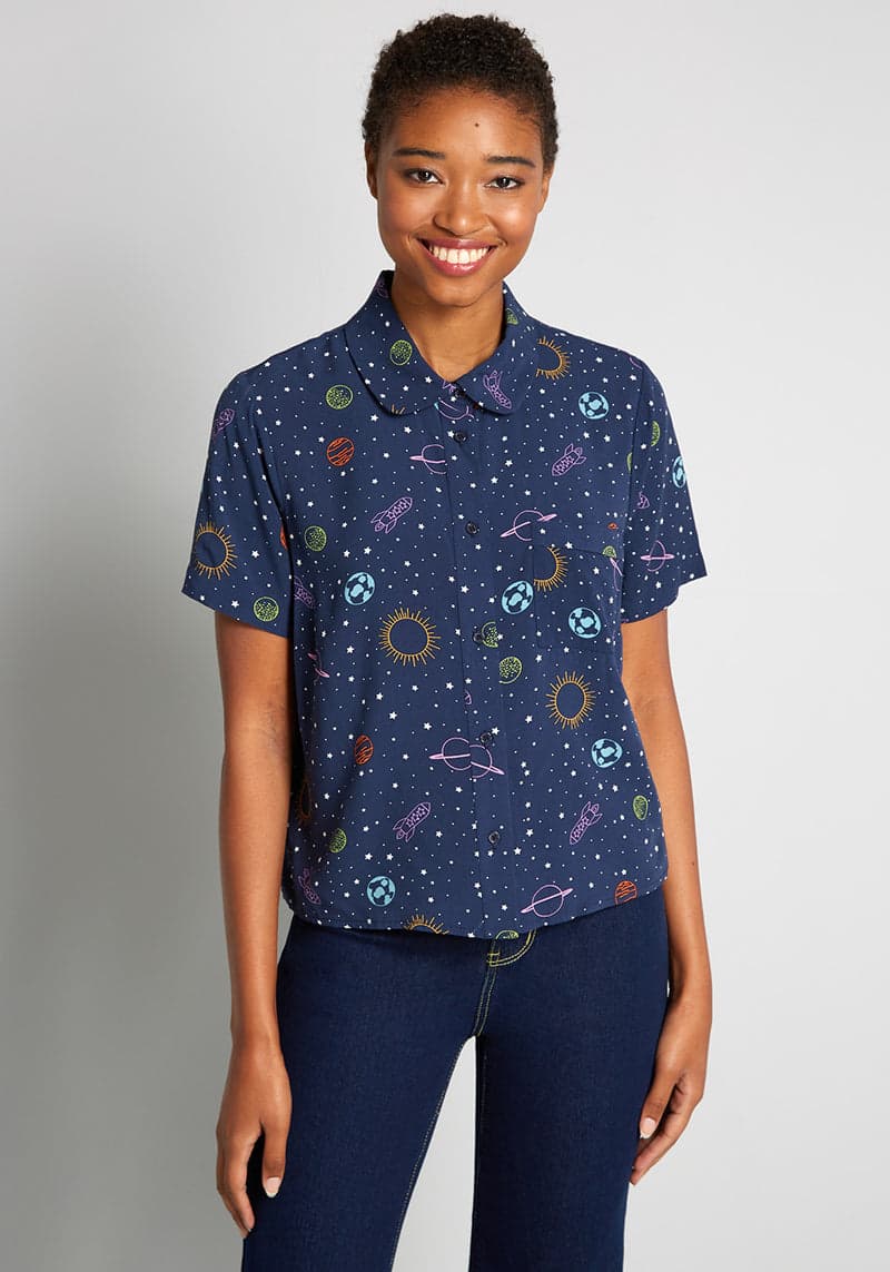Space Camp Dreamin' Button-Up Shirt