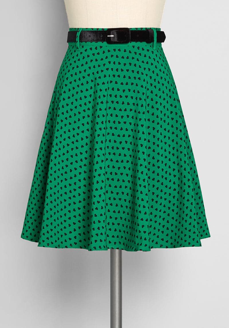 A Love So Green Mini Skirt