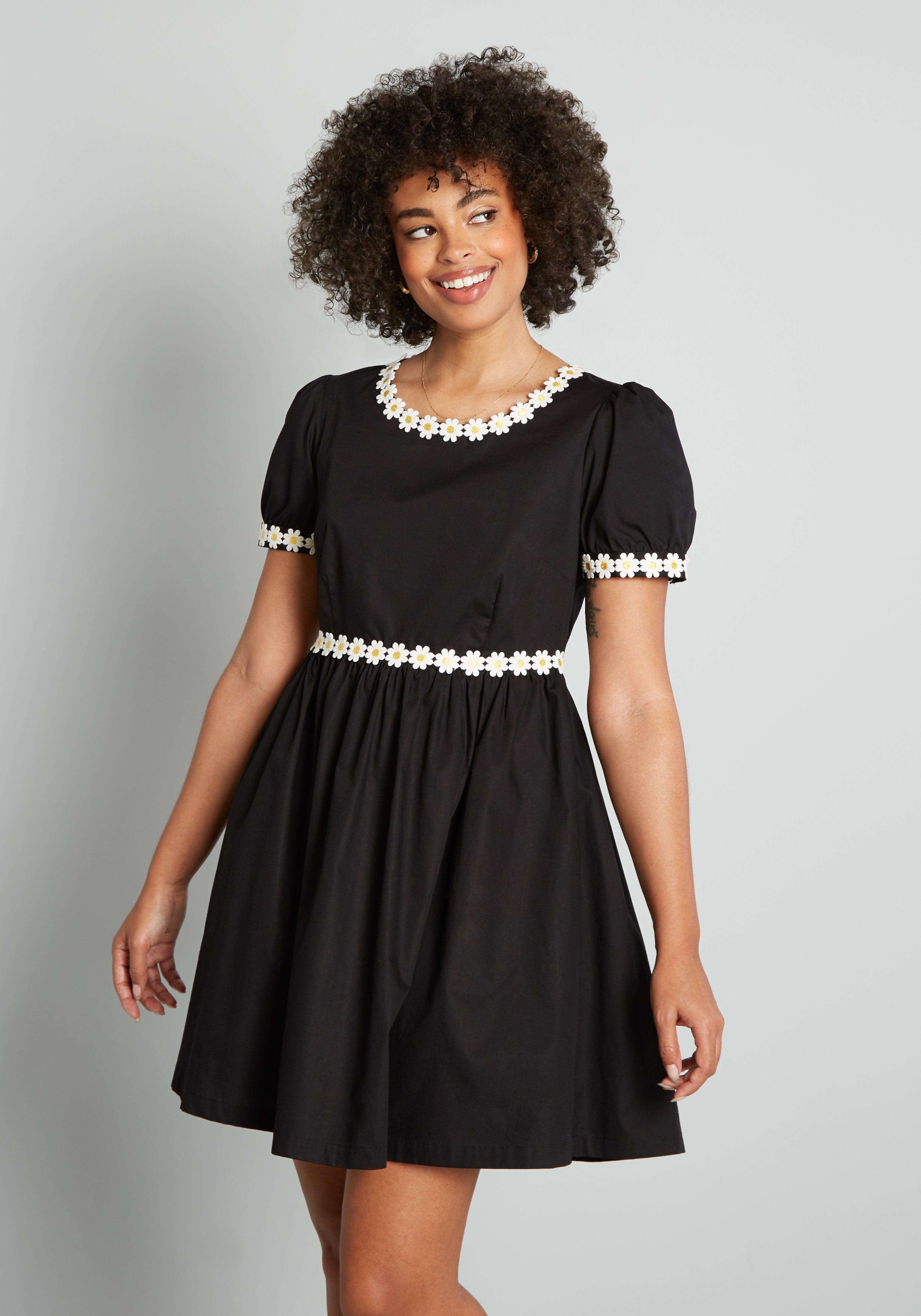 Daisy Afternoons Embroidered Babydoll Dress ModCloth