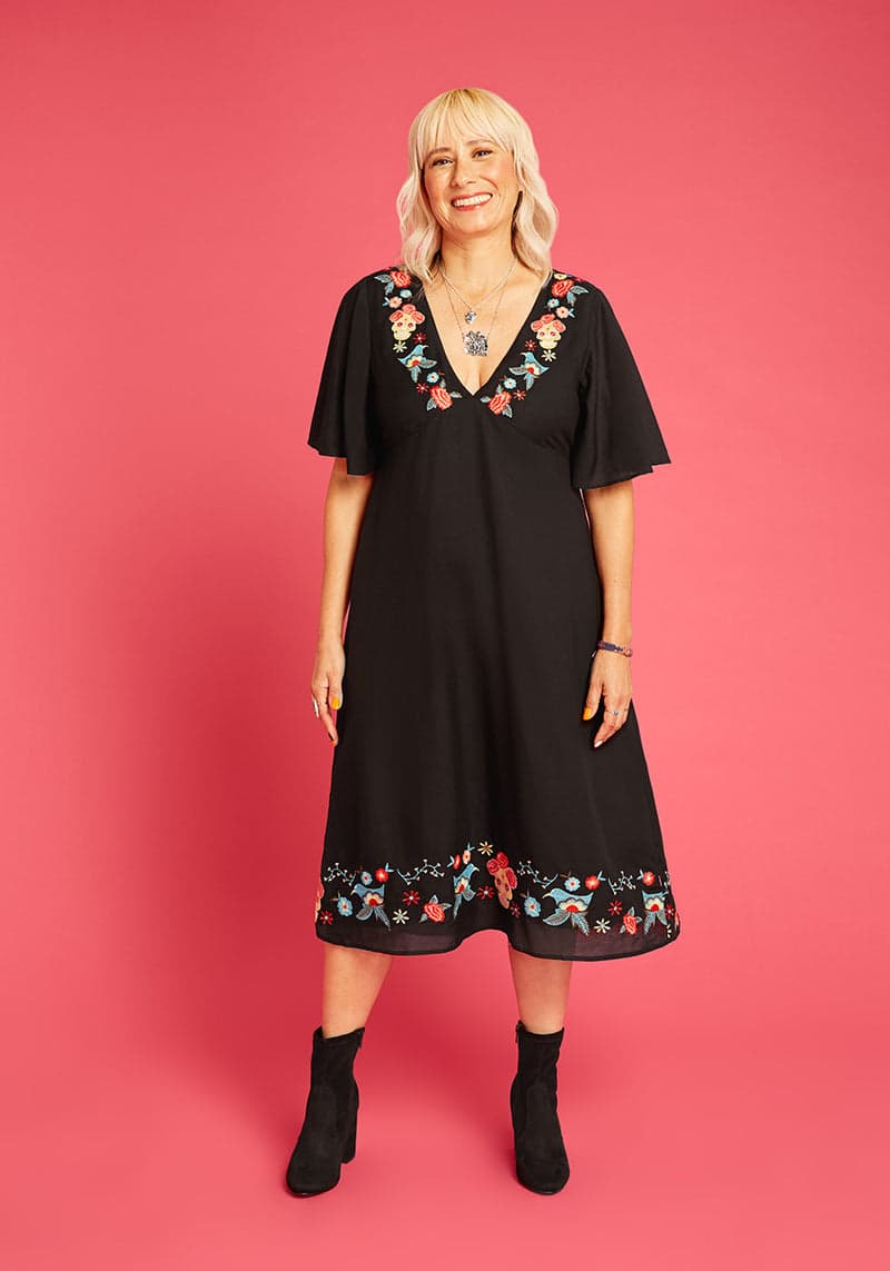 Candy Skull Sweetness Embroidered Dress