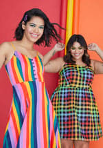 Candy-Coated Rainbows Midi Dress