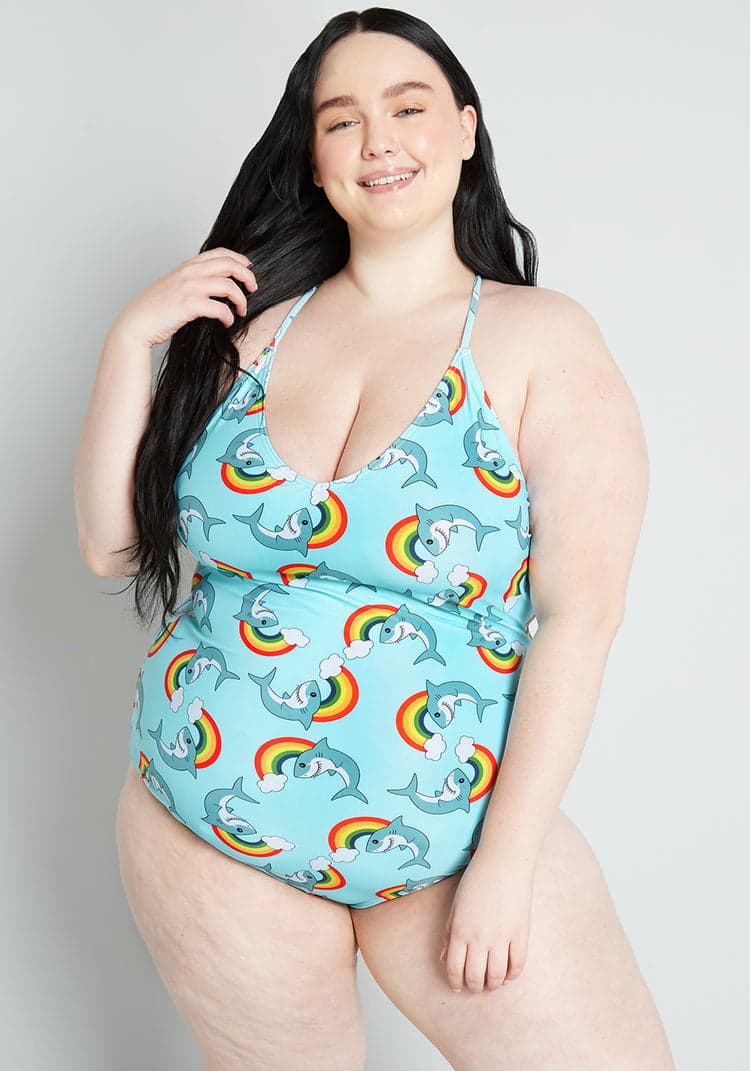 ModCloth x Collectif Rainbow Chaser One Piece Swimsuit