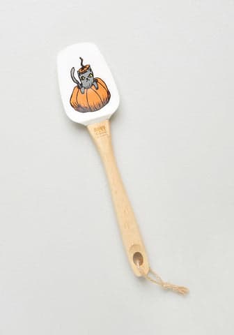 Modcloth Spooky Cooking Rubber Spatula in Orange