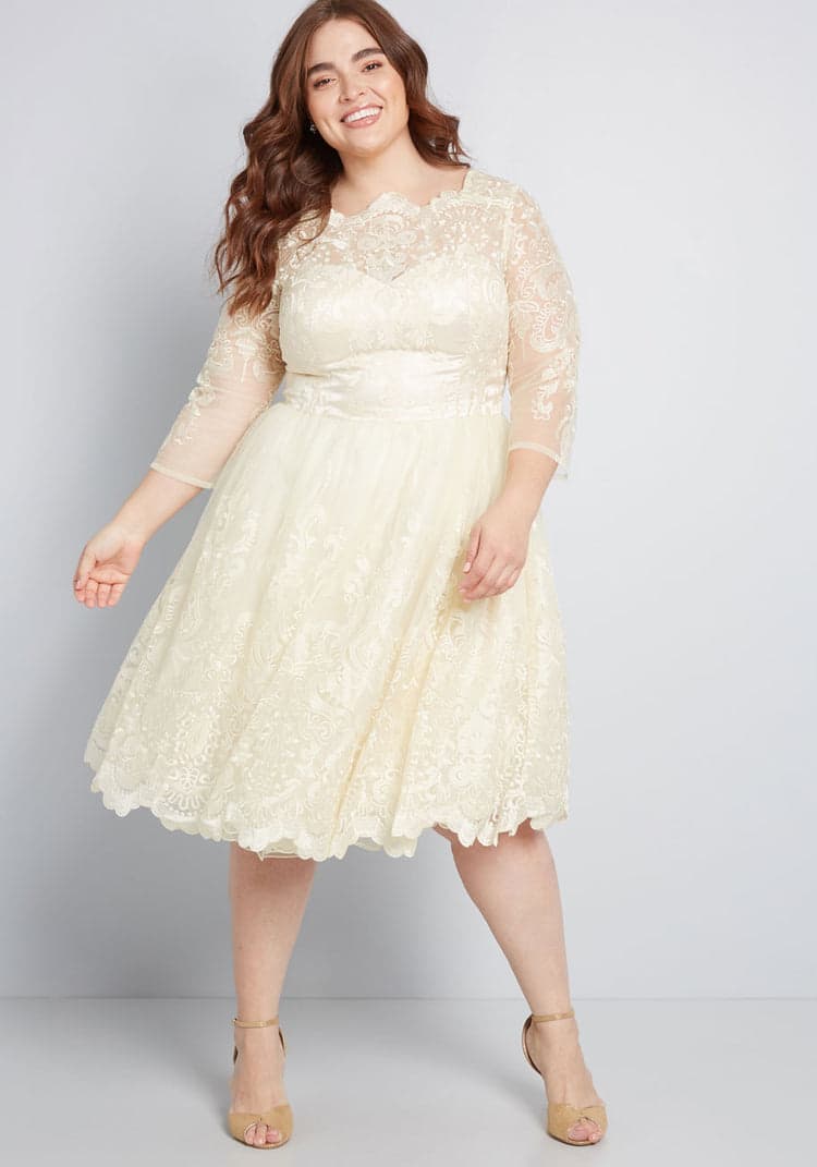 Gilded Grace Lace Dress ModCloth