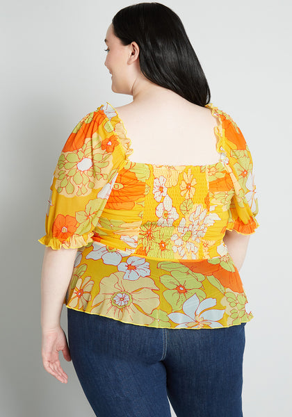 The Jacquard Peplum Top – Hong Hoa