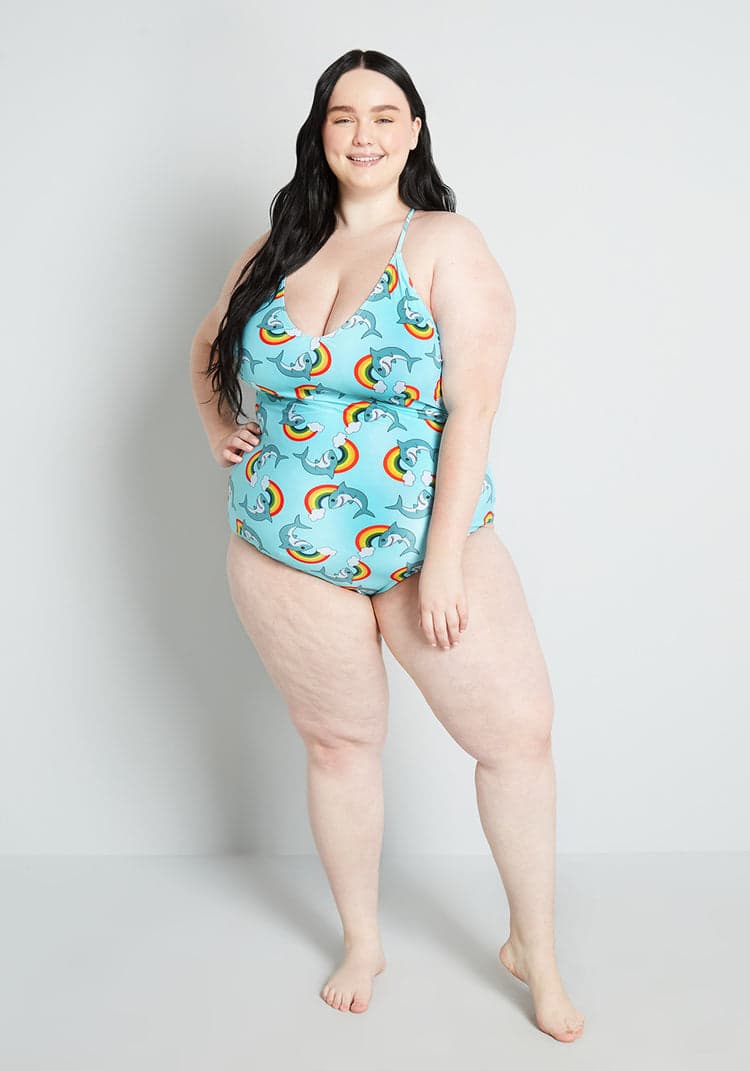 ModCloth x Collectif Rainbow Chaser One Piece Swimsuit