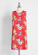 TRUDY VINTAGE FLORAL CANDY RED