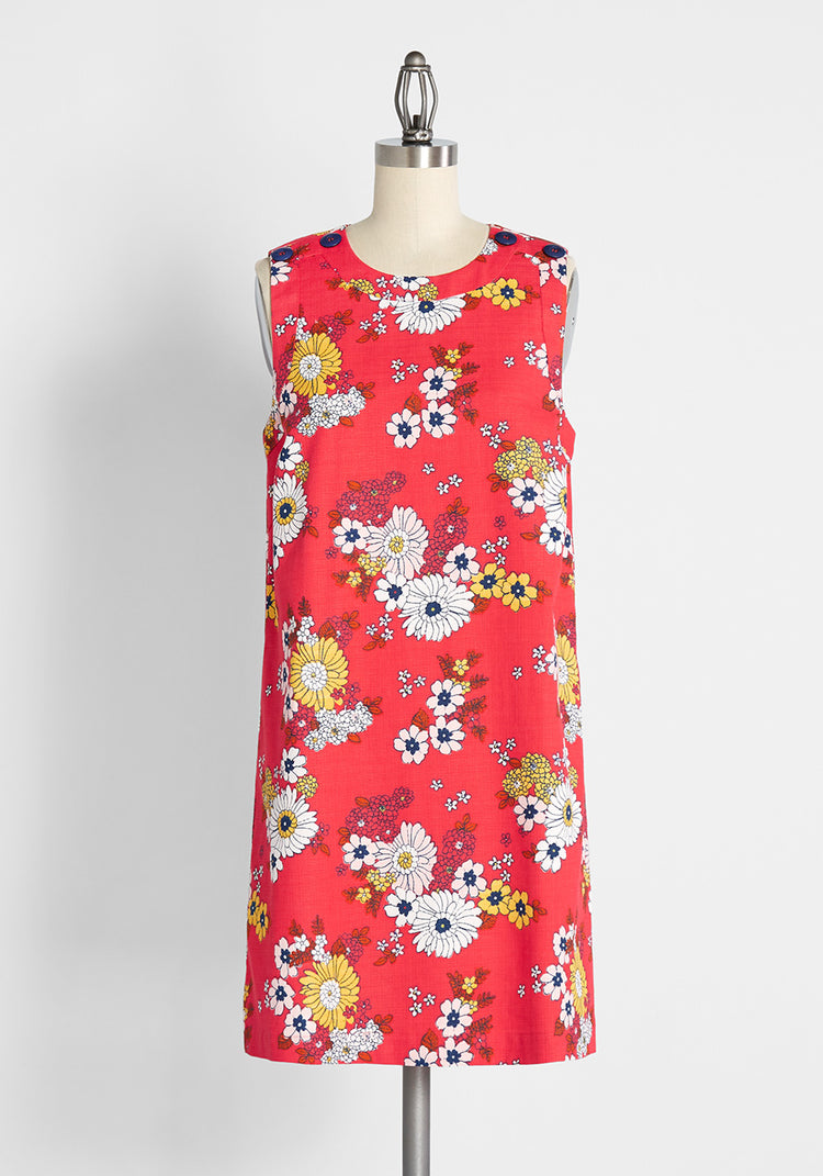 TRUDY VINTAGE FLORAL CANDY RED