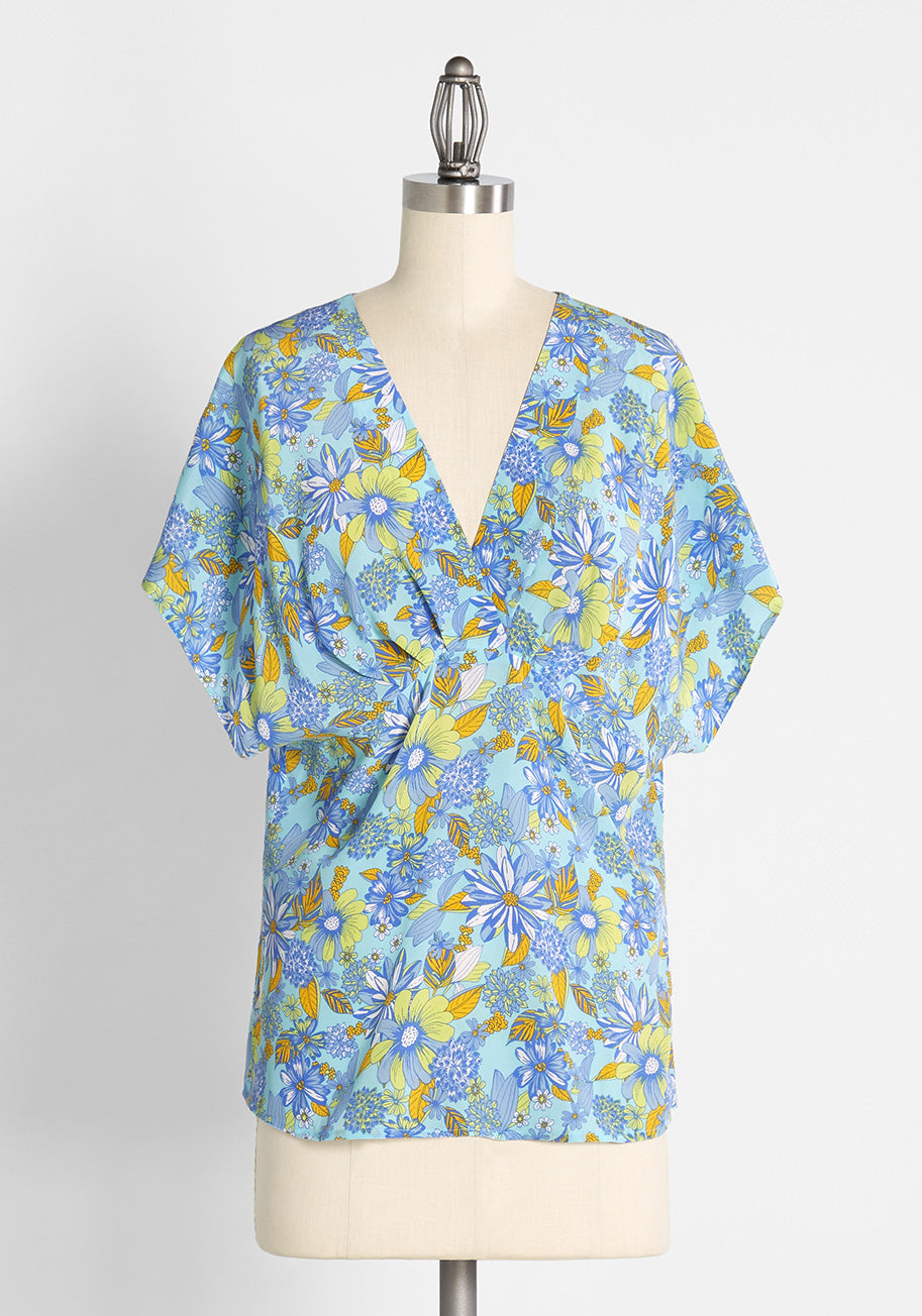 HARLOW FLORAL SEA BLUE