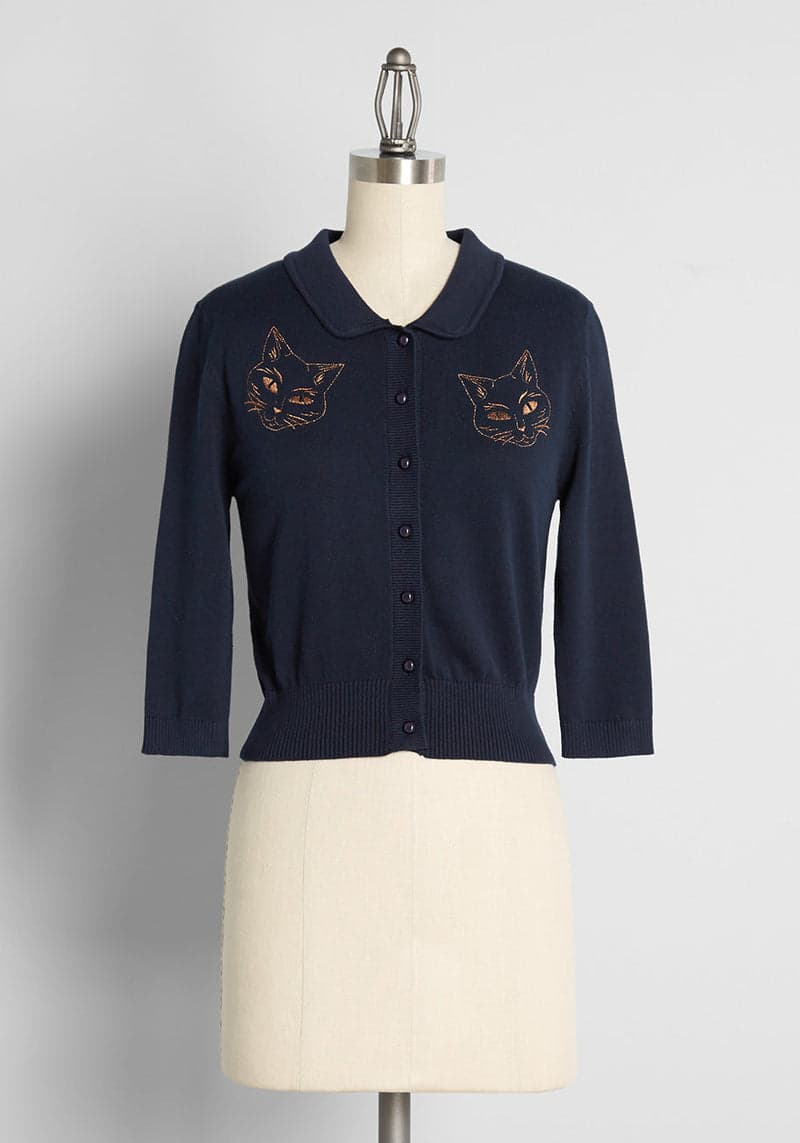 ModCloth x Collectif Meow Do You Do Cardigan  - Pre-Loved