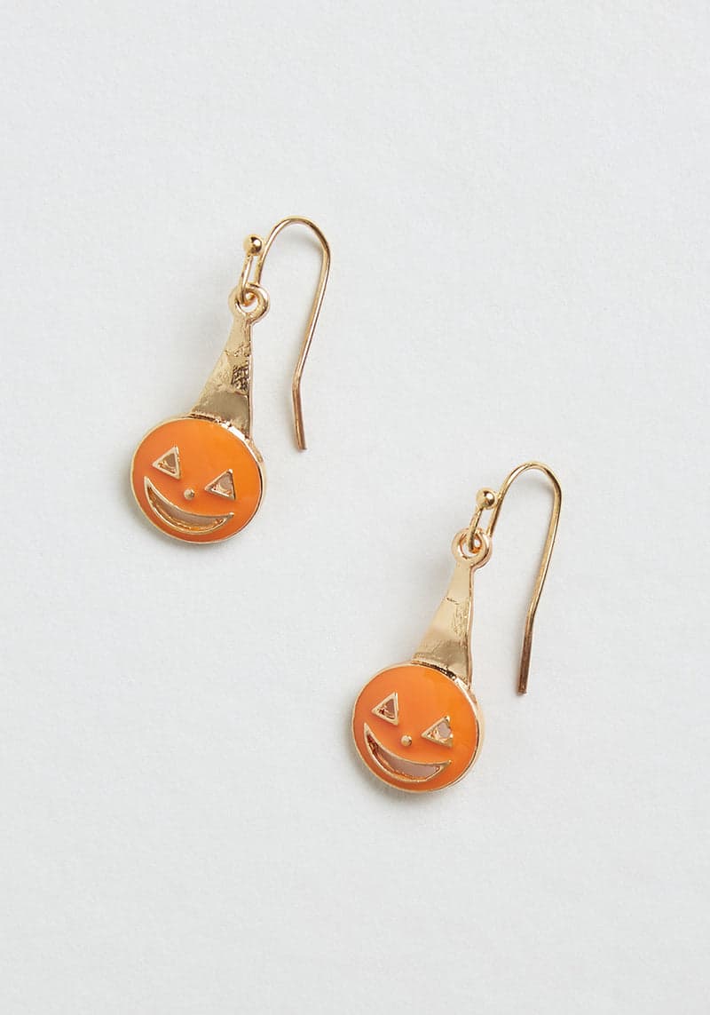 Such a Pumpkin Head Dangle Earrings