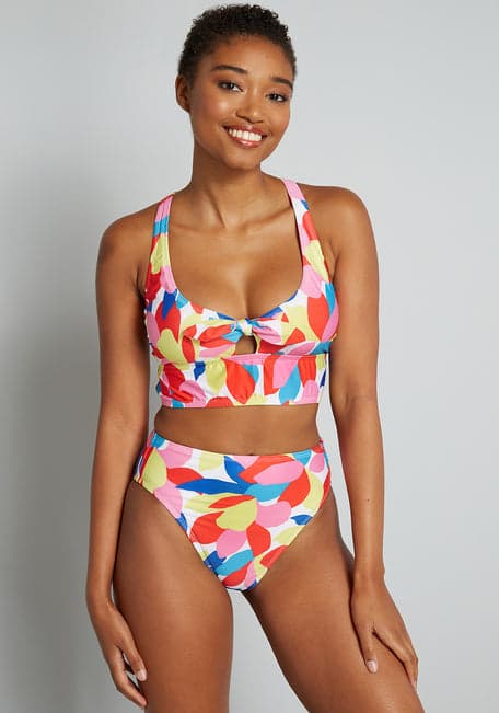 Swim Wears Bikini Set for Women Bathing Suit Tank Swimsuit Mid Waist Deep V  Neck Wide Straps American Sports Bra (A, L) : : Clothing, Shoes &  Accessories