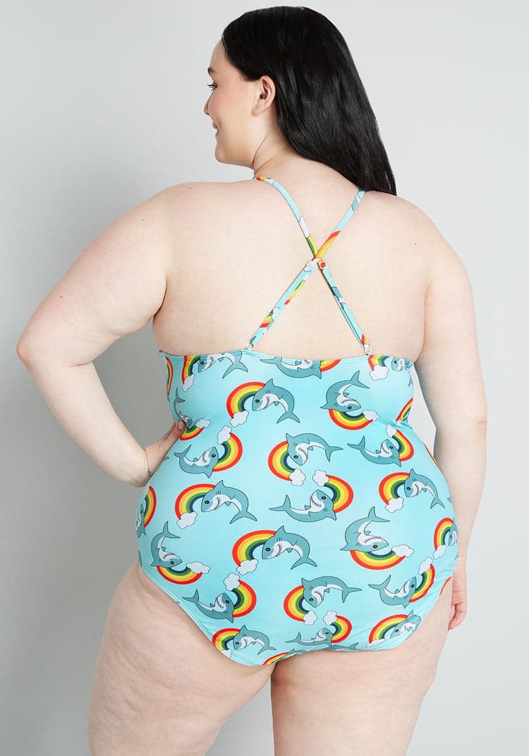 ModCloth x Collectif Rainbow Chaser One Piece Swimsuit