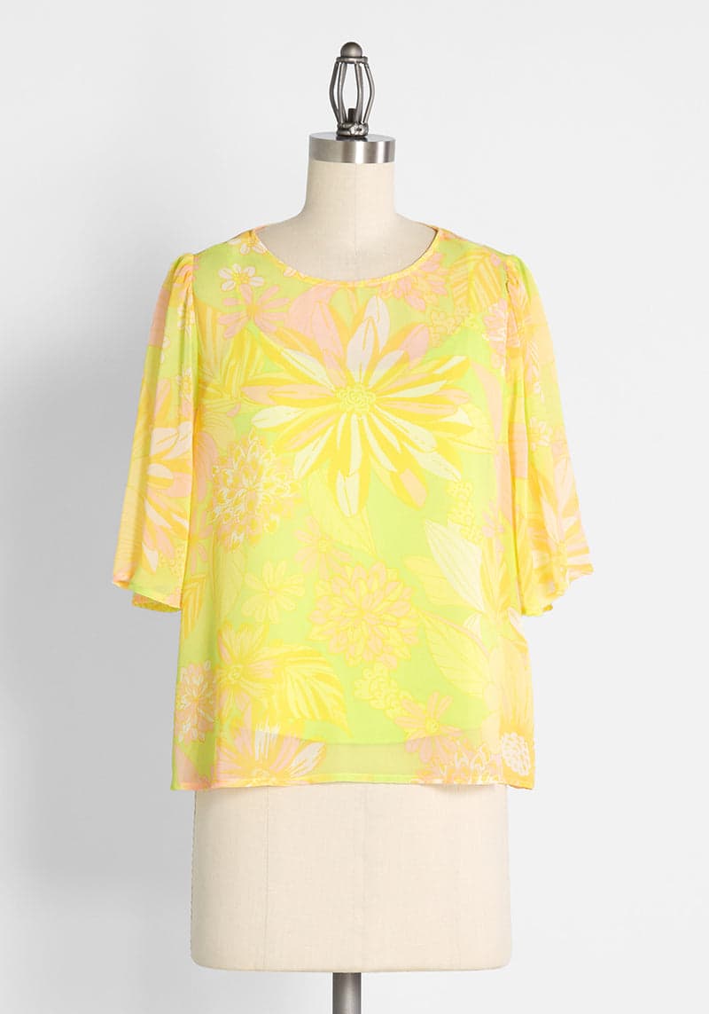 HARLOW FLORAL NEON LIME