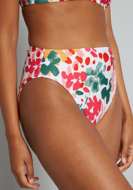 Esther Williams Retro High Waisted Solid Two-Piece Swimsuit Bottom