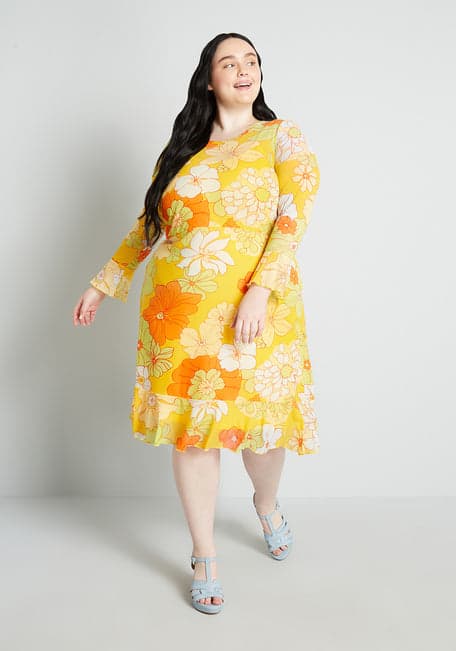 Modcloth Bright and Beautiful Jodie Buttercup Yellow Peasant