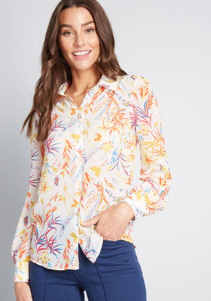 Be Buzzworthy Button-Up Top | ModCloth