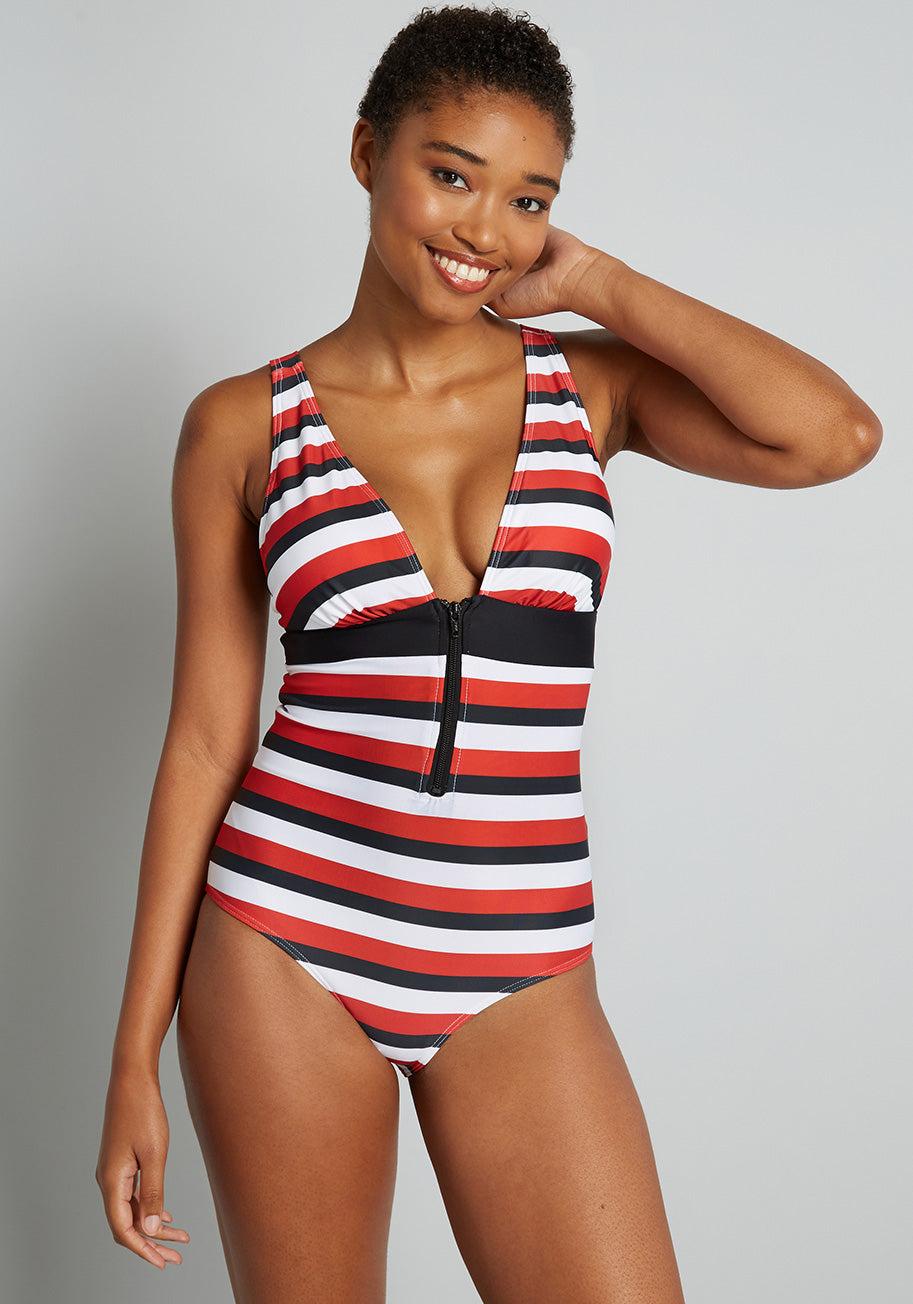 ModCloth x Collectif Rainbow Chaser One Piece Swimsuit